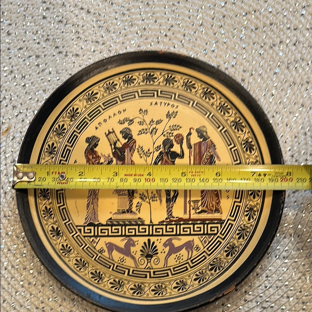 Vintage Terracotta Greek Decorative Plate Souvenir Mythology Gods Goddess (Made - Picture 12 of 12